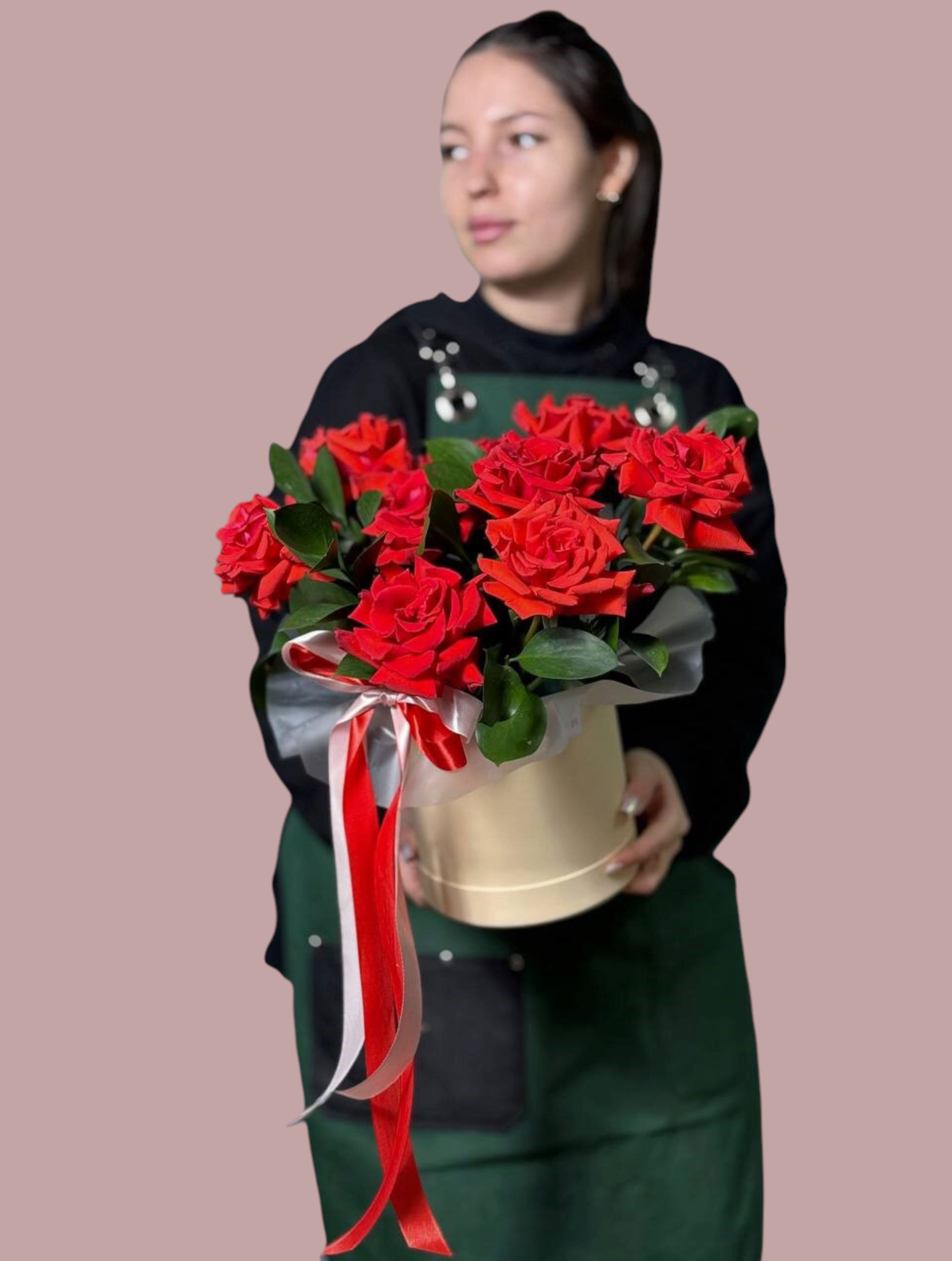 Французские розы в коробке "Символ любви"