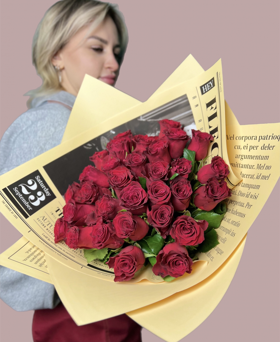 Букет из 31 красной розы